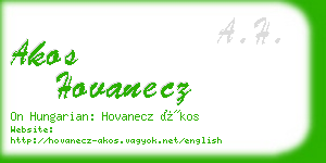 akos hovanecz business card